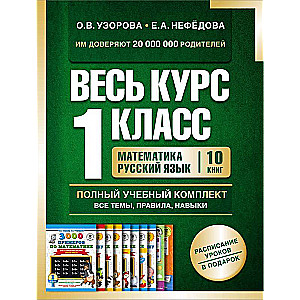 Visi 1. klases kurss. Pilns mācību komplekts no 10 grāmatām
