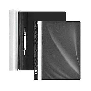 Perforēta A4 FOROFIS 0.13/0.17mm melna matēta ātrā saite