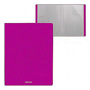 Failu mape plastmasas ErichKrause® Matt Grains, ar 20 kabatām, A4, magenta