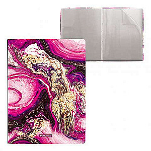 Plastmasas failu mape ErichKrause® Marble Amethyst, ar 20 kabatām, A4