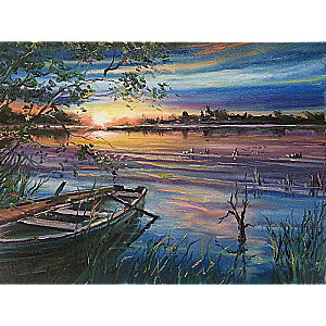Numuru gleznas 30x40 cm Rītausma ezerā, 20 krāsas, urv. 4