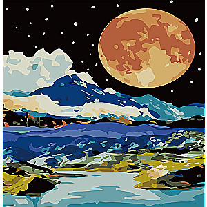 Numuru gleznošana 20x20 cm Pilnmēness, 10 krāsas, urv. 4