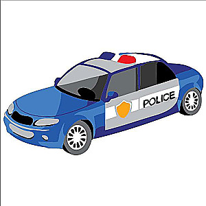 Numuru gleznošana 20x20 cm Policijas auto, 10 krāsas, urv. 4