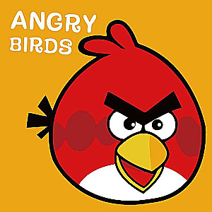 Numuru gleznošana 20x20 cm Angry Birds, sarkans, 5 krāsas, urv. 4