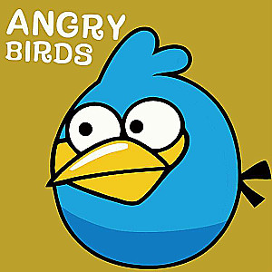 Numuru gleznošana 20x20 cm Angry Birds, zila, 6 krāsas, urv. 4