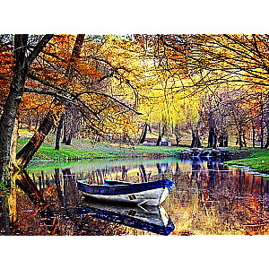 Dimanta mozaīka 30x40 cm Rudens. Upe ainava, 26 krāsas, urv. 4