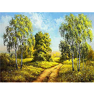 Dimanta mozaīka 30x40 cm Bērzi, 26 krāsas, urv. 4