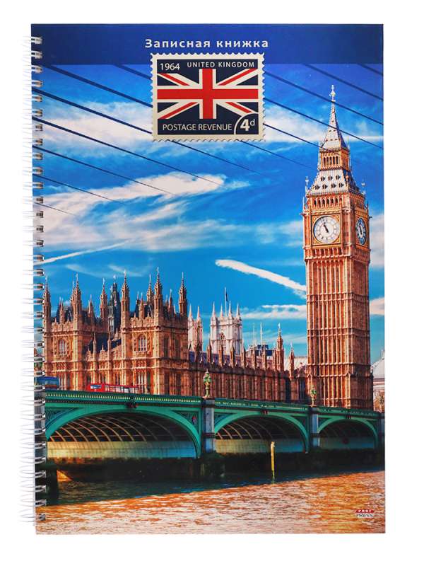 Piezīmju grāmatiņa uz spirāles A4 120l. LONDONA