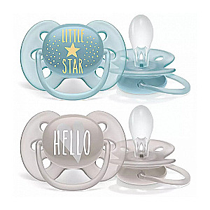 Philips Avent knupis Ultra soft DECO, 6-18M 2 gab., zēniem