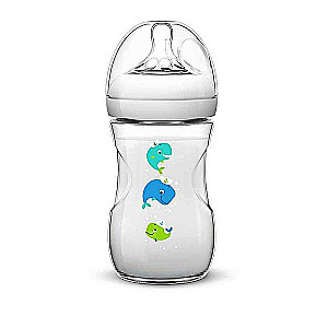 Philips Avent barošanas pudele Natural Whale 260 ml, 1M+