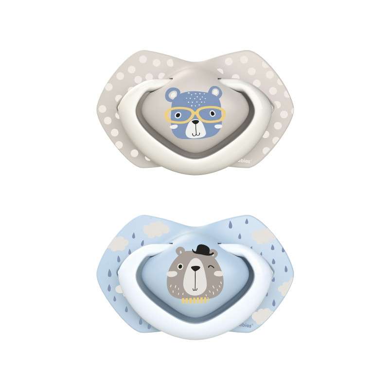 CANPOL BABIES silikona māneklītis,simetrisks BONJOUR 6-18m 2 шт.