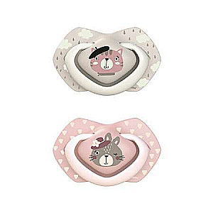 CANPOL BABIES Silikona lateksa knupis, simetrisks BONJOUR PARIS, 6-18m, 2 gab.