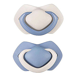 CANPOL BABIES Silikona lateksa knupis, simetrisks 6-18m PURE COLOR 2gab.