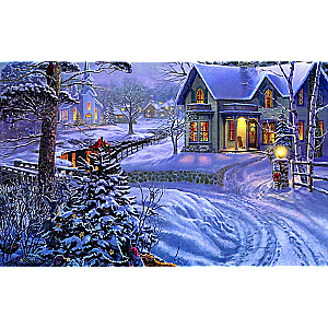 Numuru gleznošana 30x40 cm Ziemas vakars