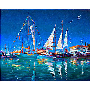 Numuru gleznas 30x40 cm Jachtklubs