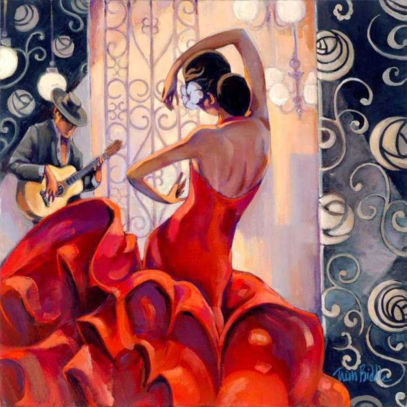 Glezna pēc numuriem 30x40 cm Flamenko dejotājs