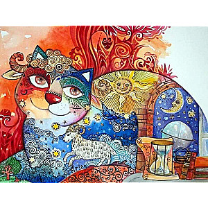 Numuru gleznošana 30x40 cm Zodiaka kaķis