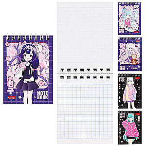 Bloknot 60l A7f kvadrāts - Neko-Tjan_anime