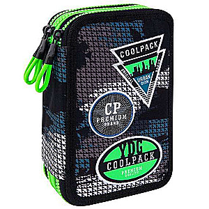 Pena COOL PACK Jumper 3 Badges pelēks, 3 nodalījumi, ar piederumiem