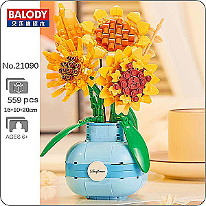 Konstruētājs/mozaīka 3D BALODY Saulespuķes vāzē, 559 detaļas.