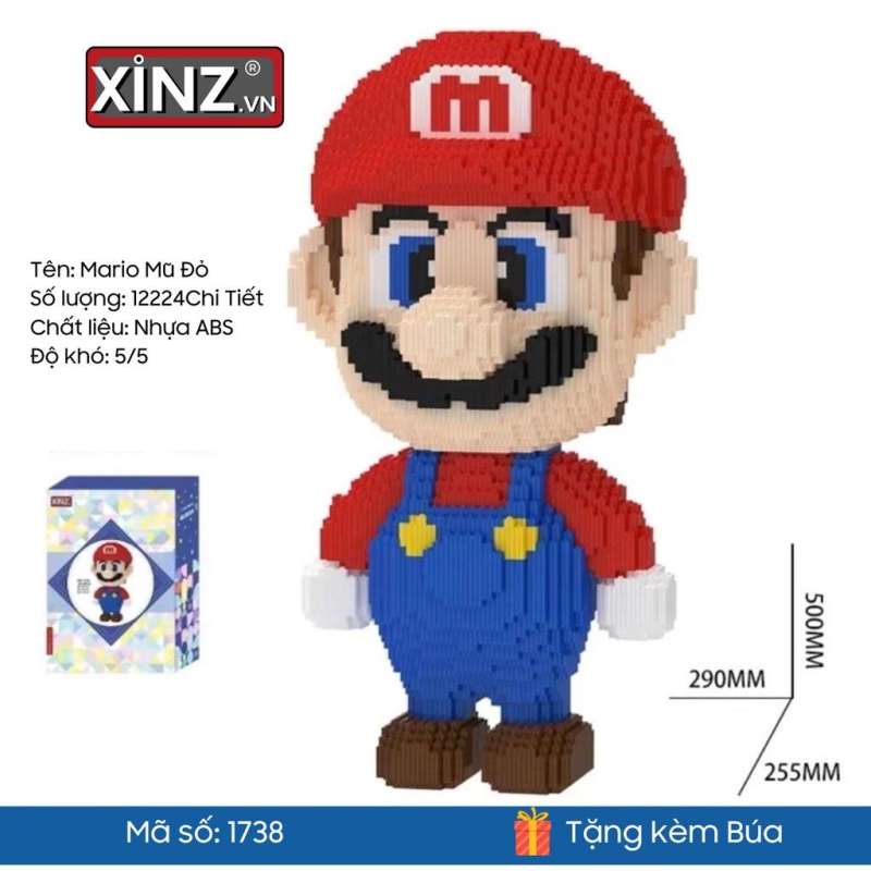 Konstruktors/mozaīka 3D XINZ Mario, 3720 det., 420x250x220mm