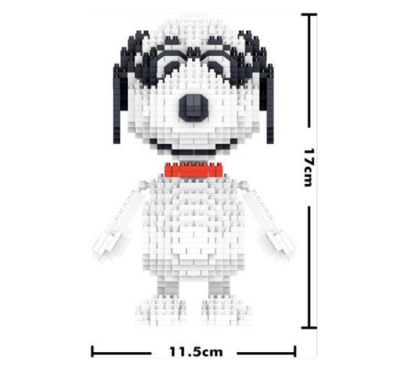 Конструктор/мозаика 3D LEZI Snoopy, 1378 дет., 170x115мм
