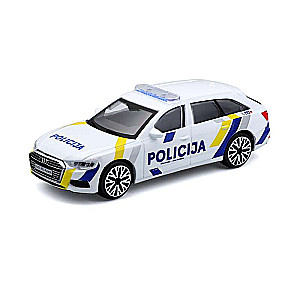 Automobilis BBURAGO 1:43 Audi A6 avant Policija Latvija, 18-30415LV