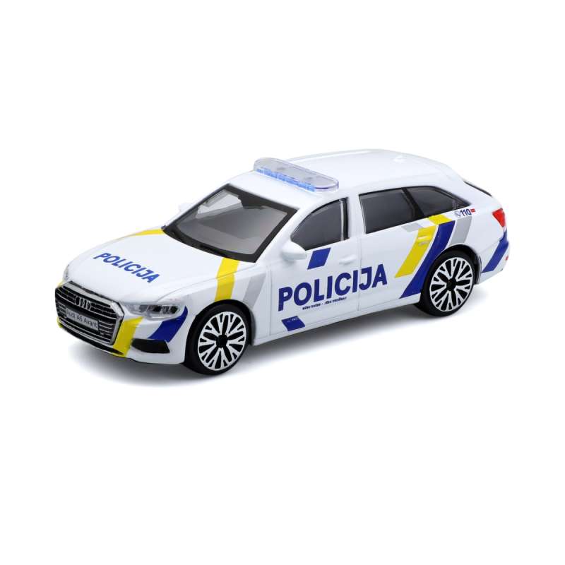 Автомобиль BBURAGO 1:43 Audi A6 avant Полиция Латвии, 18-30415LV