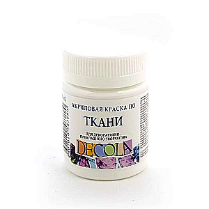 Akrila krāsa audumam 50 ml Balta