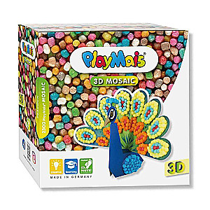 Radošais komplekts PlayMais MOSAIC 3D Pāvs 3+