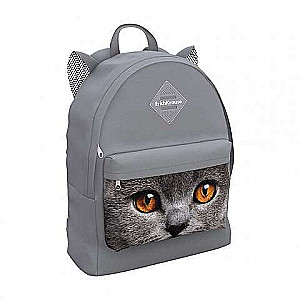 Mugursoma 29x39x13, 290gr.17L, ErichKrause EasyLine Animals Grey Cat