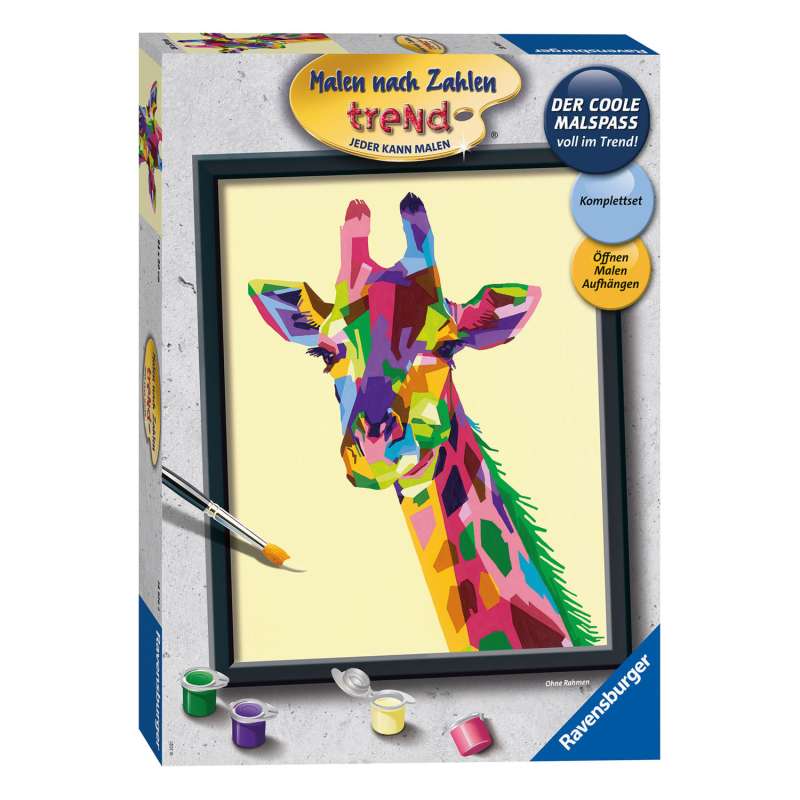 Glezna pēc numuriem 30x24cm Žirafe
