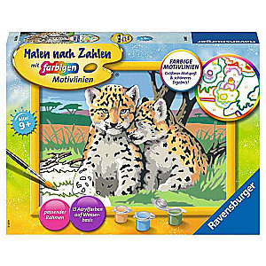 Glezna pēc numuriem 18X24cm Leopardi