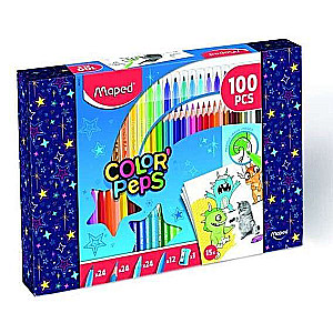 MAPED ColorPeps komplekts 100 gab.+15 A4 kartītes