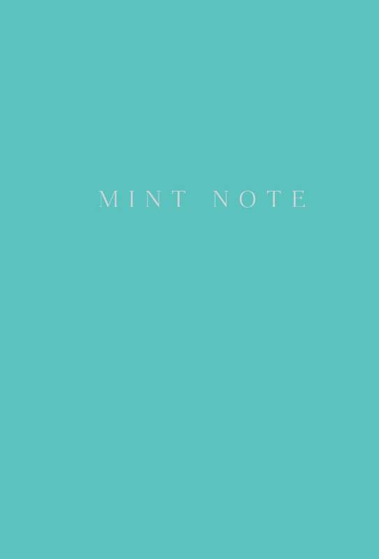 Mint Note. Стильный блокнот с мятными страницами 