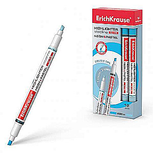 Tekstmarķieris ErichKrause® Visioline V-16 Neon+Pastel, tintes krāsa zila