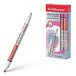 Tekstmarķieris ErichKrause® Visioline V-16 Neon+Pastel, tintes krāsa rozā