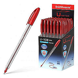 Kugļpildspalva ErichKrause® U-108 Classic Stick 1.0, Ultra Glide Technology, tintes krāsa sarkana