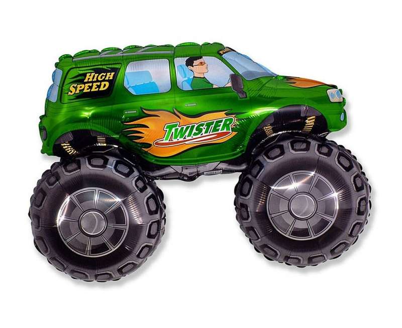 Фольгированный шар Twister Car green