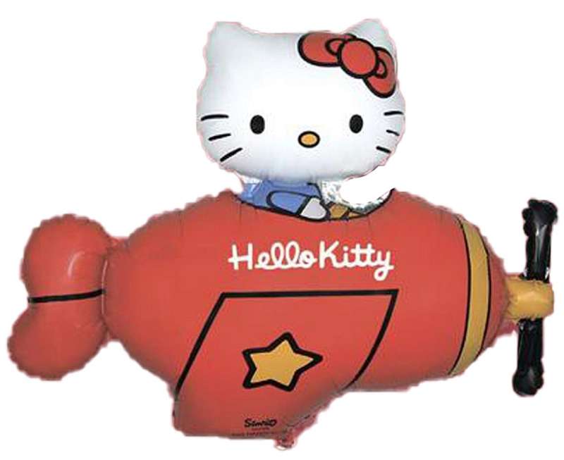 Фольгированный шар 24 FX Hello Kitty on the Plane