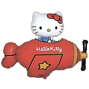 Фольгированный шар 24 FX Hello Kitty on the Plane