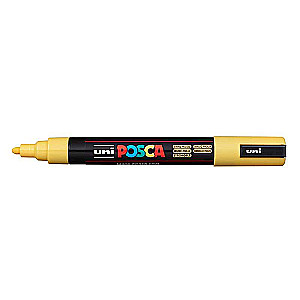 Ūdens bāzes marķieris UNI Posca PC-5M salmu dzeltenā krāsā