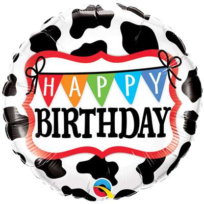 Folijas balons 18/46cm  QL RND Happy Birthday 