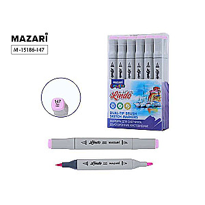 Marķieris skicēšanai divpusējs LINDO, gaiši lilac