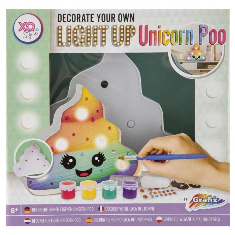 Набор для творчества - Раскрась ночник Unicorn Poo