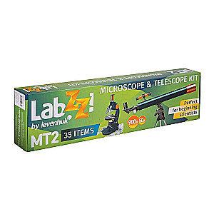 Bērnu mikroskops-teleskops ar eksperimentu komplektu Levenhuk LabZZ MT2 Plus