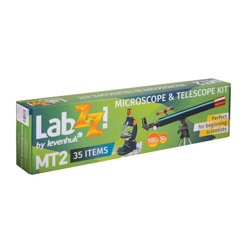 Mikroskops & Teleskops Bērniem ar Eksperimentālo Komplektu Levenhuk LabZZ MT2 Plus