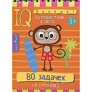 IQ bloks. 80 uzdevumu uz attapību. Ceļojums vasarā. 3+