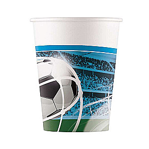 Papīra krūzes 200ml, 8gab. Futbola fani