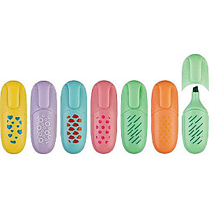 Marķieris-teksta izcēlājs FOROFIS PASTEL MINI ar slīpu galu mikss 1-5mm